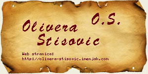 Olivera Stišović vizit kartica